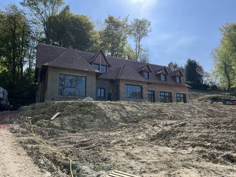 Pose d'une pompe à chaleur avec plancher chauffant rez de chaussée et étage proche Deauville 14