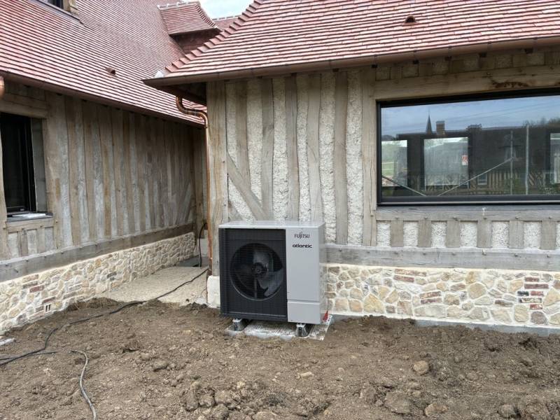 Installation pompe à chaleur Atlantic Cany-Barville : découvrez notre réalisation de chauffage aérothermique en Seine-Maritime