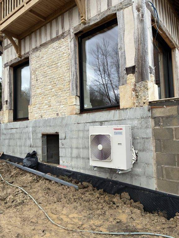 Installation climatisation gainable Toshiba au Havre, Seine Maritime : chauffagiste RGE QualiPAC pour ce projet de rénovation